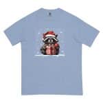 Unisex garment-dyed heavyweight t-shirt - Christmas Raccon Lover - Image 37