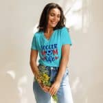 Women’s relaxed v-neck t-shirt - Soccer Mom Life - Image 11