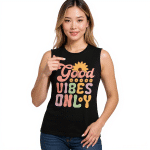 Muscle Shirt - Good Vibes only - Image 3