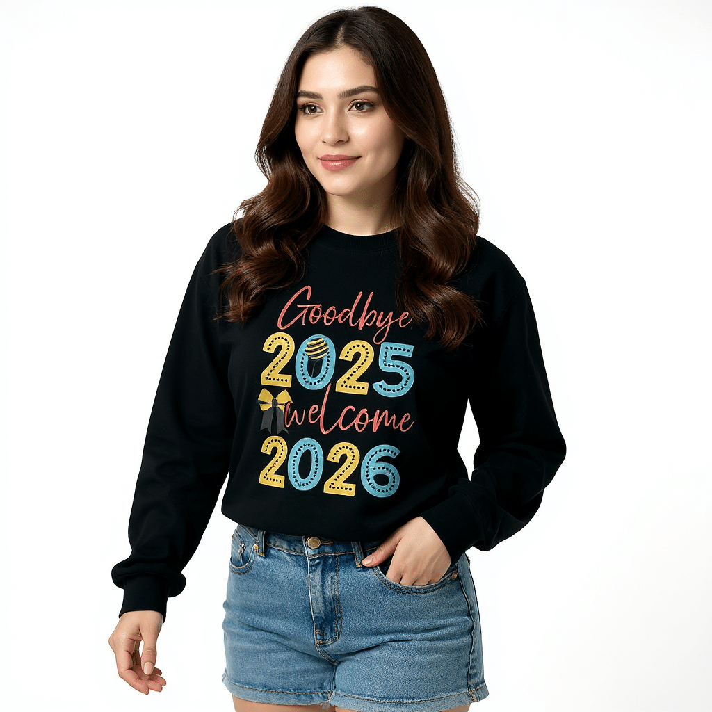 Premium heavyweight long sleeve shirt - Goodbye 2025 Welcome 2026 - Image 1