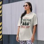Oversized faded t-shirt - Christmas Home Of The Tree Farm - Image 5
