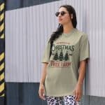 Oversized faded t-shirt - Christmas Home Of The Tree Farm - Image 6
