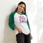 3/4 sleeve raglan shirt - Float Like A Butterfly - Image 13