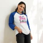 3/4 sleeve raglan shirt - Float Like A Butterfly - Image 10