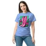 Unisex classic tee - Pink Cowgirl Boots - Image 6