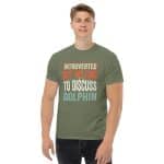 Unisex classic tee - Introverted But Willing To Discuss Dolphin - Image 17