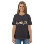 Unisex organic cotton t-shirt - Flower - Image 38