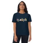 Unisex organic cotton t-shirt - Flower - Image 8