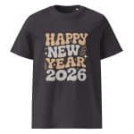 Unisex organic ribbed neck t-shirt - Happy New Year 2026 - Image 27