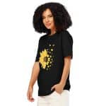 Unisex organic ribbed neck t-shirt - Sunflower Butterfly - Image 4