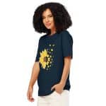 Unisex organic ribbed neck t-shirt - Sunflower Butterfly - Image 6