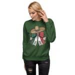 Unisex Premium Sweatshirt - Sombrero Bow Clipart - Image 15