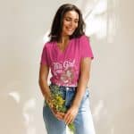 Women’s relaxed v-neck t-shirt - This Girl Loves Christmas - Image 9