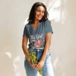 Women’s relaxed v-neck t-shirt - This Girl Loves Christmas - Image 7
