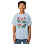Youth classic tee - Joyful Merry And Blessed - Image 7