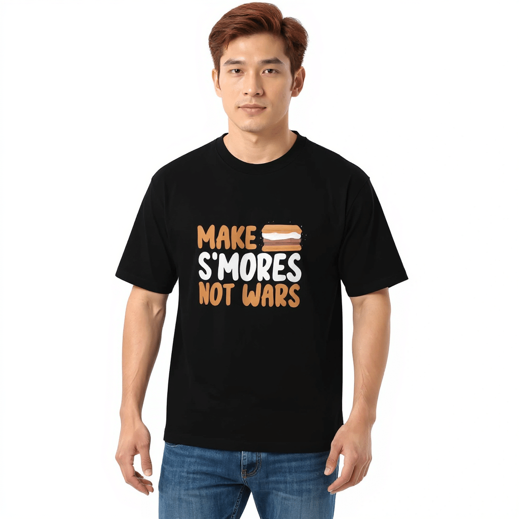 Men’s premium heavyweight tee - Make Smores Not Wars - Image 1