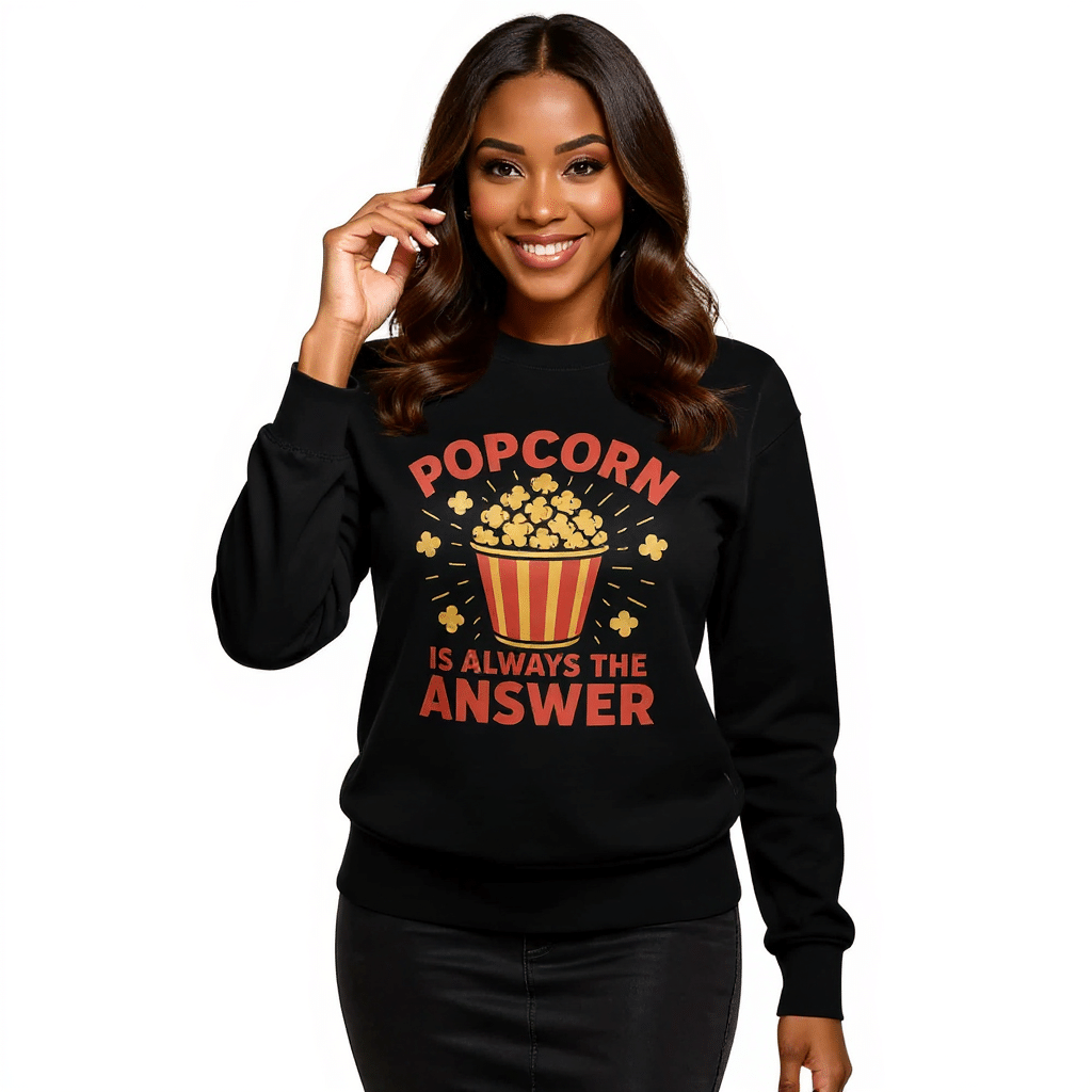 Unisex Premium Sweatshirt - Pop Corn Is Always The Answer - Image 1