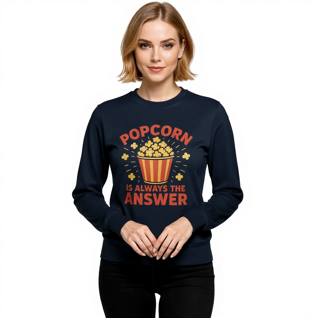 Unisex Premium Sweatshirt - Pop Corn Is Always The Answer - Image 3