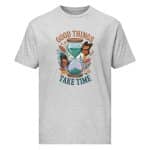 Unisex fine jersey tee - Good Things Take Time - Image 16