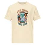 Unisex fine jersey tee - Good Things Take Time - Image 22