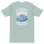 Men’s premium heavyweight tee - My Spirit Animal is a Grumpy Hippo - Image 18