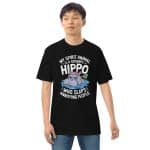 Men’s premium heavyweight tee - My Spirit Animal is a Grumpy Hippo - Image 6