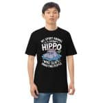Men’s premium heavyweight tee - My Spirit Animal is a Grumpy Hippo - Image 20