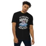 Men’s premium heavyweight tee - My Spirit Animal is a Grumpy Hippo - Image 4