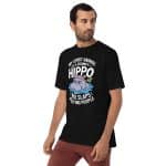 Men’s premium heavyweight tee - My Spirit Animal is a Grumpy Hippo - Image 5
