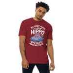 Men’s premium heavyweight tee - My Spirit Animal is a Grumpy Hippo - Image 9