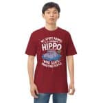 Men’s premium heavyweight tee - My Spirit Animal is a Grumpy Hippo - Image 10