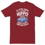 Men’s premium heavyweight tee - My Spirit Animal is a Grumpy Hippo - Image 16