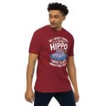 Men’s premium heavyweight tee - My Spirit Animal is a Grumpy Hippo - Image 11