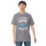Men’s premium heavyweight tee - My Spirit Animal is a Grumpy Hippo - Image 12