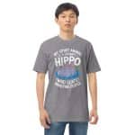 Men’s premium heavyweight tee - My Spirit Animal is a Grumpy Hippo - Image 13