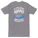 Men’s premium heavyweight tee - My Spirit Animal is a Grumpy Hippo - Image 17