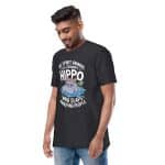 Men’s premium heavyweight tee - My Spirit Animal is a Grumpy Hippo - Image 7