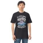 Men’s premium heavyweight tee - My Spirit Animal is a Grumpy Hippo - Image 8