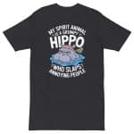 Men’s premium heavyweight tee - My Spirit Animal is a Grumpy Hippo - Image 15