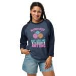 3/4 sleeve raglan shirt - Introvert But Willing To Discuss Knitting - Image 4
