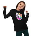 Youth long sleeve tee - Bubble Cat - Image 4