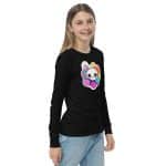 Youth long sleeve tee - Bubble Cat - Image 7