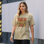 Oversized faded t-shirt in vibrant colors with "Goblin Mode On" design, perfect for casual style and ultimate comfort.