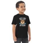 Toddler jersey t-shirt - Just A Boy Who Loves Otters - Image 4