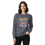 Unisex garment-dyed sweatshirt - Happy To See Your Face - Image 8
