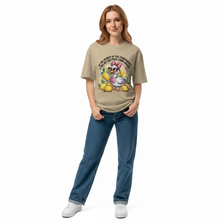 Oversized faded t-shirt in soft blue, boxy fit with dropped shoulders, perfect for layering and modern casual styles.