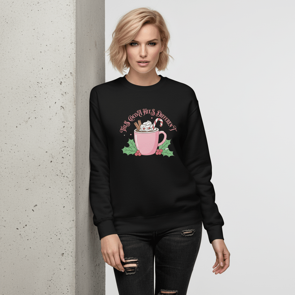 Unisex Premium Sweatshirt - This Cocoa Hits Different - Image 2