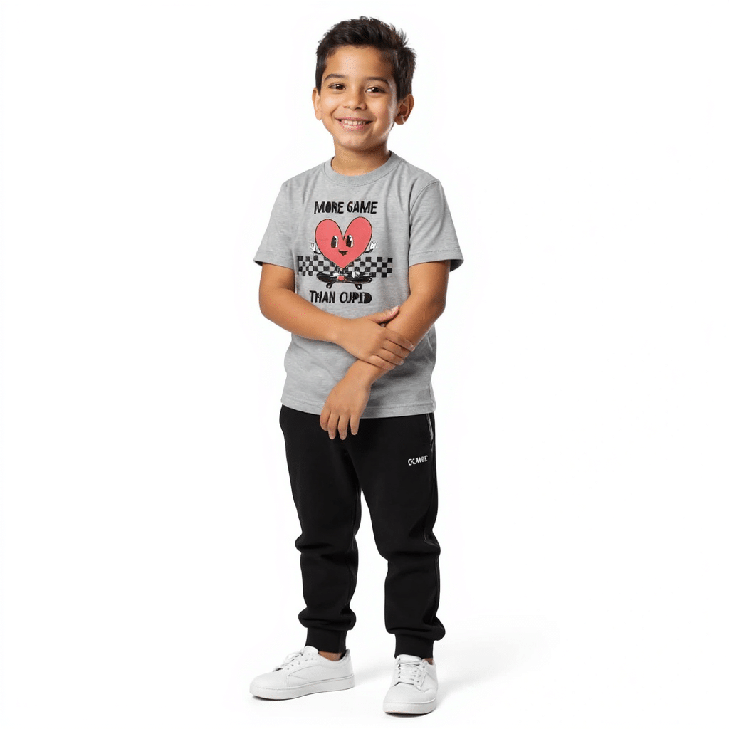 Youth crewneck sweatshirt- More Game Than Cupid - Image 2