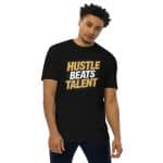 Men’s premium heavyweight tee - Hustle Beats Talent - Image 5