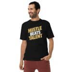 Men’s premium heavyweight tee - Hustle Beats Talent - Image 6